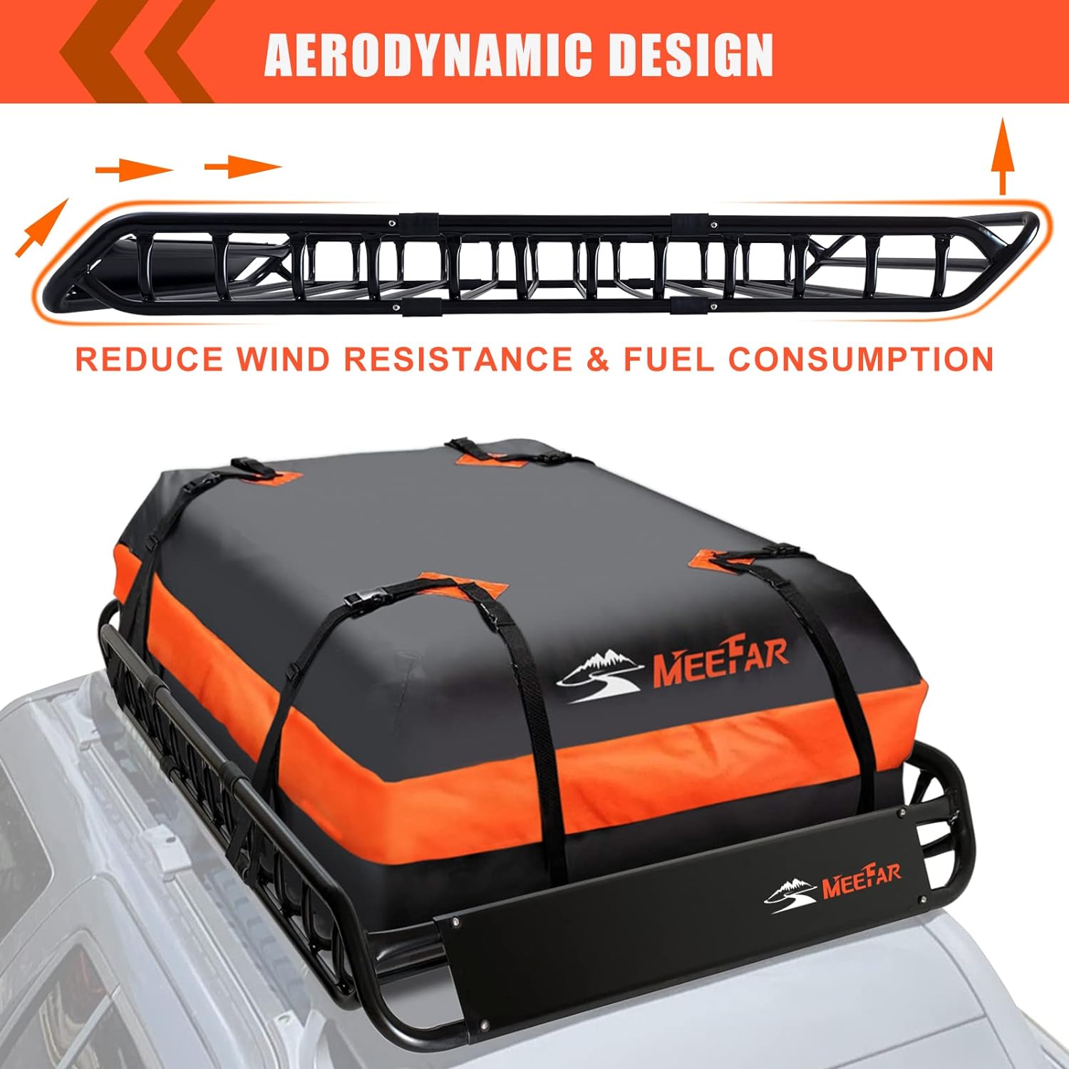 Roof Rack Universal Roof Basket 51" X 36" X 5" + Waterproof Bag