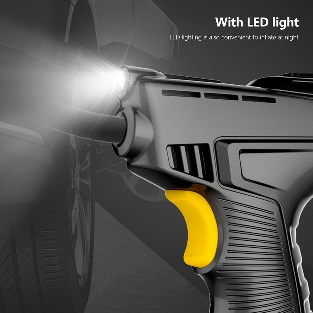 Tire Inflator Pump with Emergency LED Light